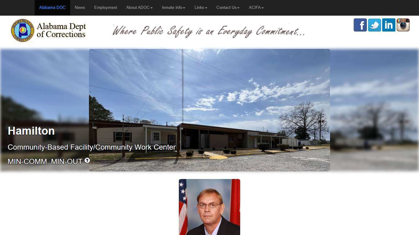 - Alabama Dept of Corrections